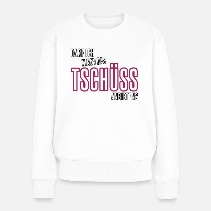 Tschüss anbieten - Frauen Premium Bio Pullover - Weiß