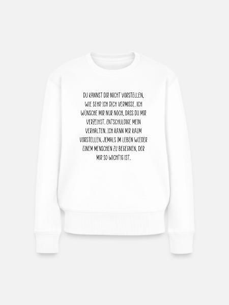 Entschuldigungs Spruch - Frauen Premium Bio Pullover - Weiß