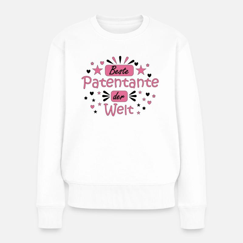 Beste Patentante der Welt - Frauen Premium Bio Pullover - Weiß