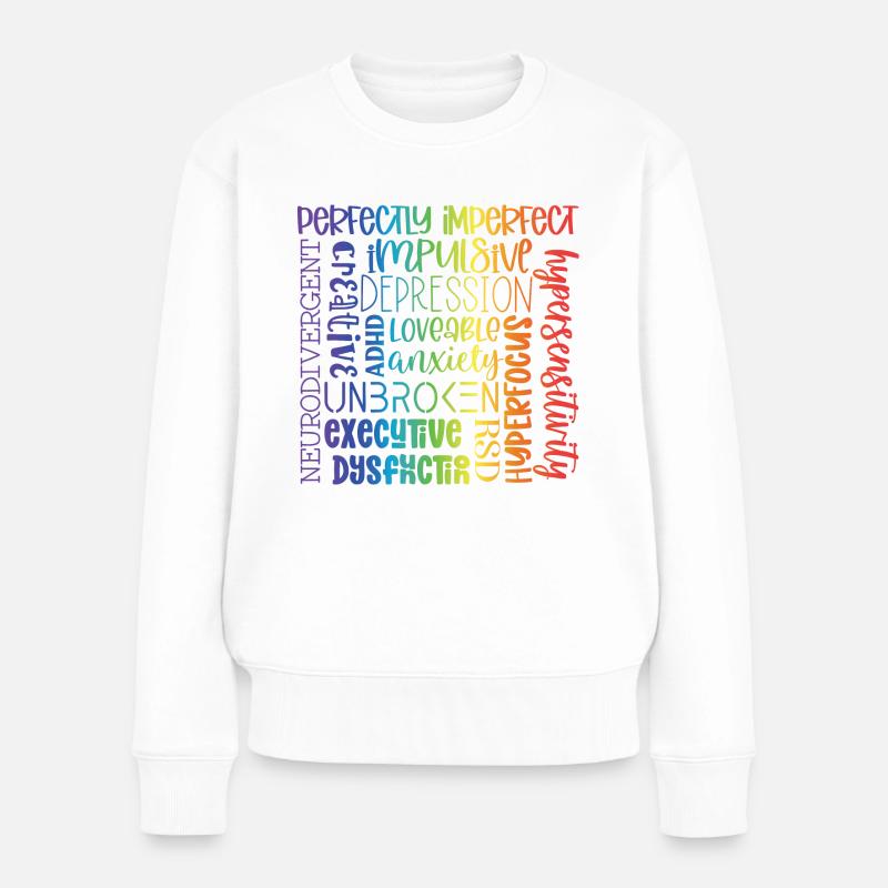Neurodivergent - Frauen Premium Bio Pullover - Weiß