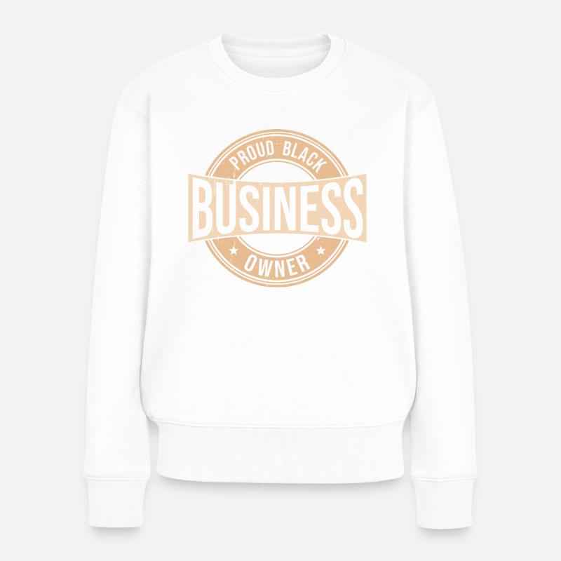 Propriétaire d’entreprise noir - Pull Premium bio Femme - blanc