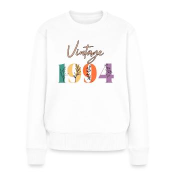 Vintage 1994 florale - Pull Premium bio Femme - blanc - Devant - Julia (174cm)
