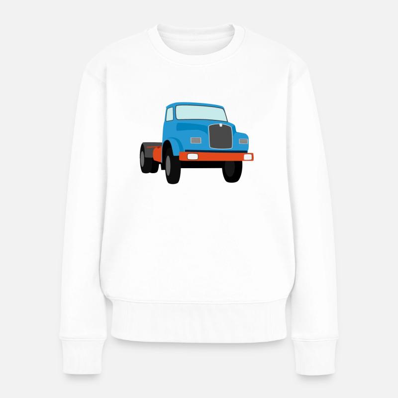alter LKW - Frauen Premium Bio Pullover - Weiß