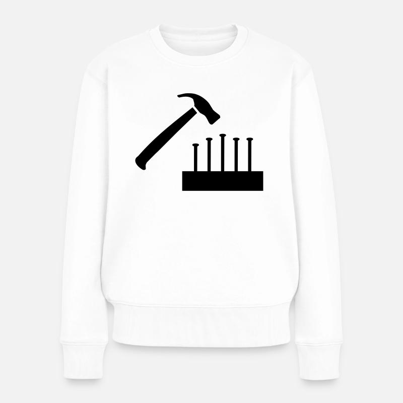 Hammer - Frauen Premium Bio Pullover - Weiß