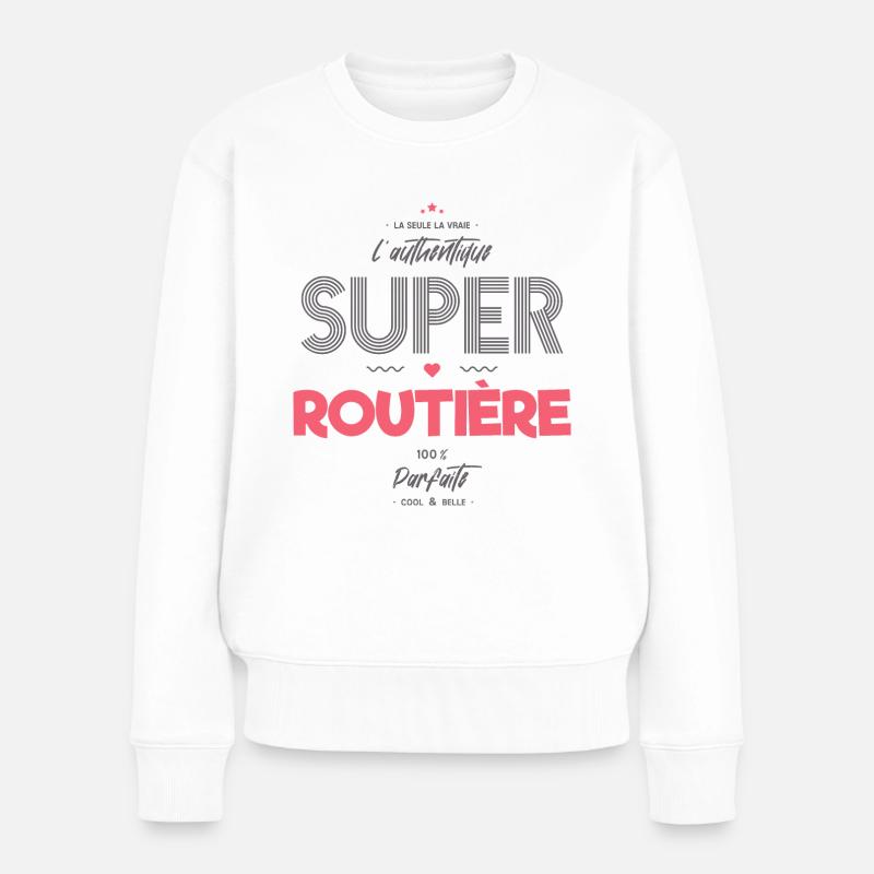 L authentique super routière - Pull Premium bio Femme - blanc