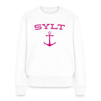 Sylt - Mer du Nord - Allemagne - Kampen - Île - Pull Premium bio Femme - blanc - Devant - Julia (174cm)