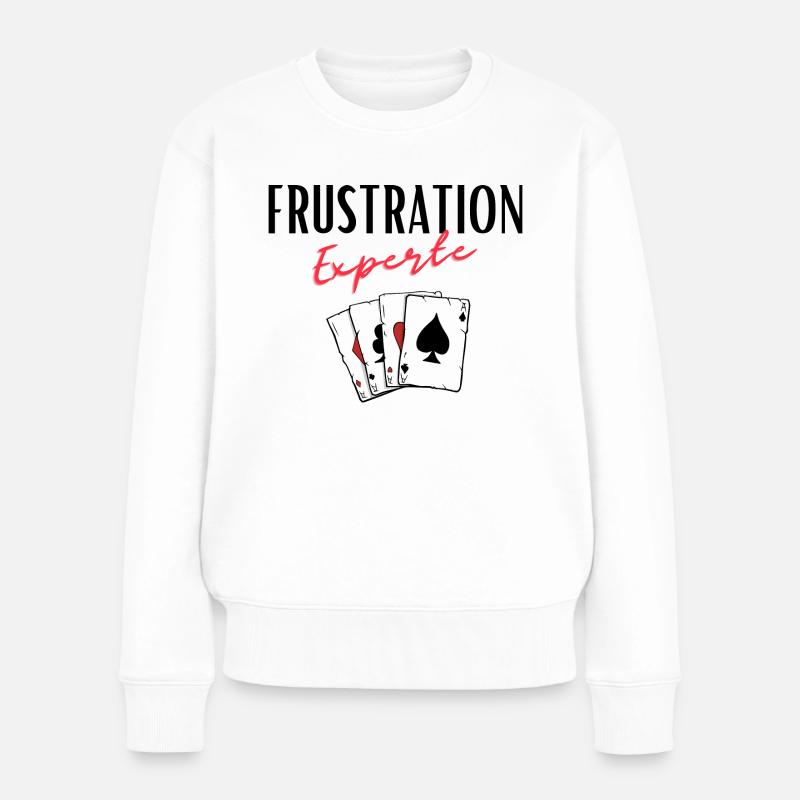 Frustration Experte - Frauen Premium Bio Pullover - Weiß