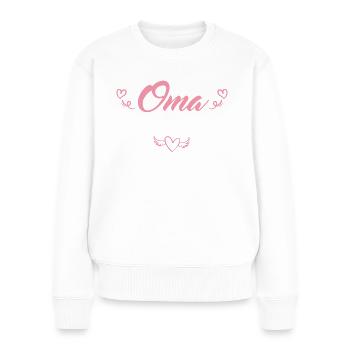 Beste Großmutter Dankeschön Oma - Frauen Premium Bio Pullover - Weiß - Vorne - Julia (174cm)