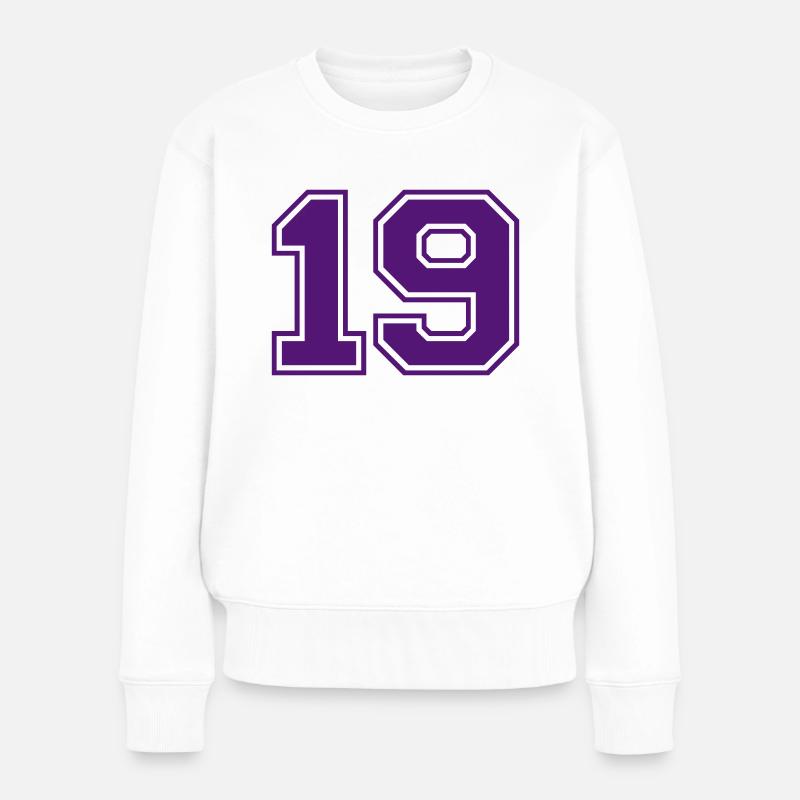 19 - Frauen Premium Bio Pullover - Weiß