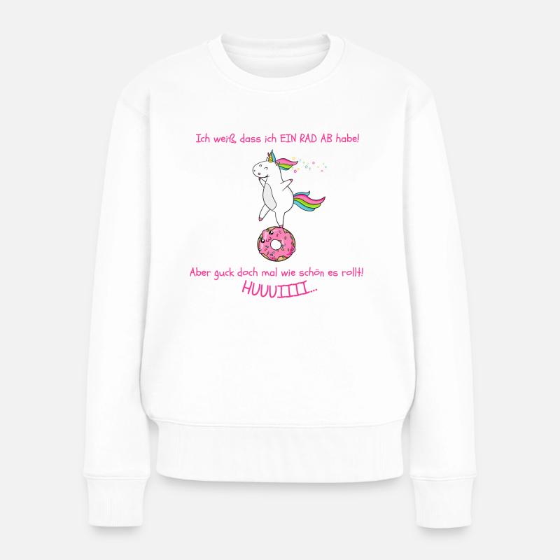 Einhorn - Frauen Premium Bio Pullover - Weiß