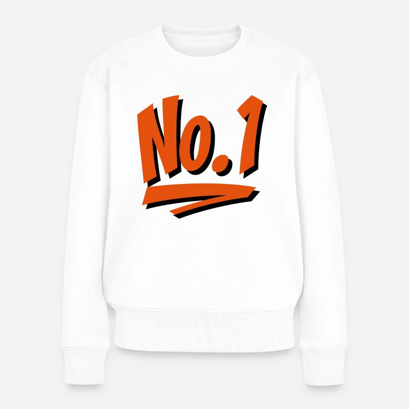 Nummer 1 - Frauen Premium Bio Pullover - Weiß