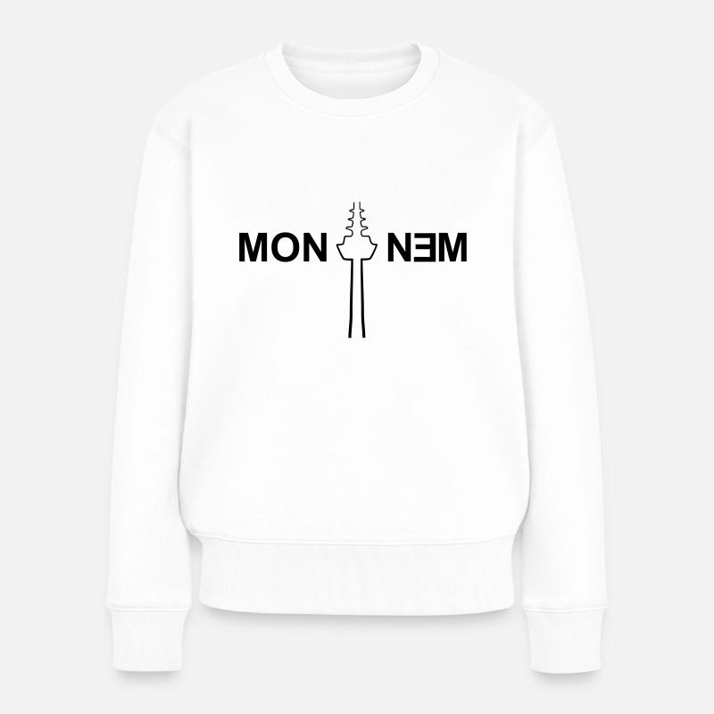 Monnem - Ufbasse - Mannheim - Frauen Premium Bio Pullover - Weiß
