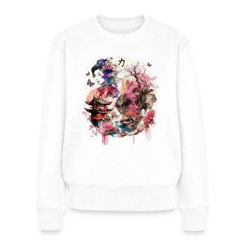Japan - Women's Premium Organic Jumper - white - Front - Julia (174cm)