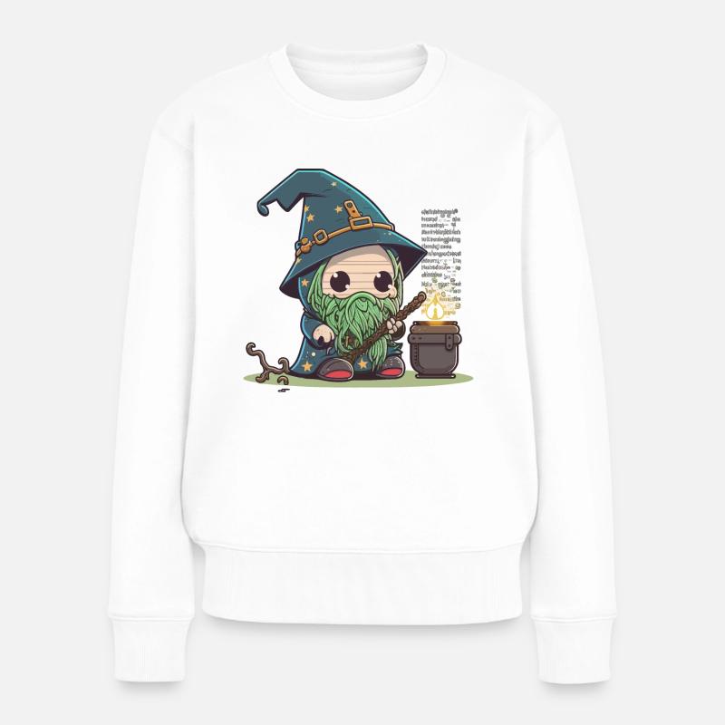Die Kraft der Technologie - Frauen Premium Bio Pullover - Weiß