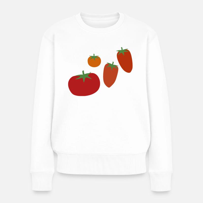 Tomaten - Frauen Premium Bio Pullover - Weiß