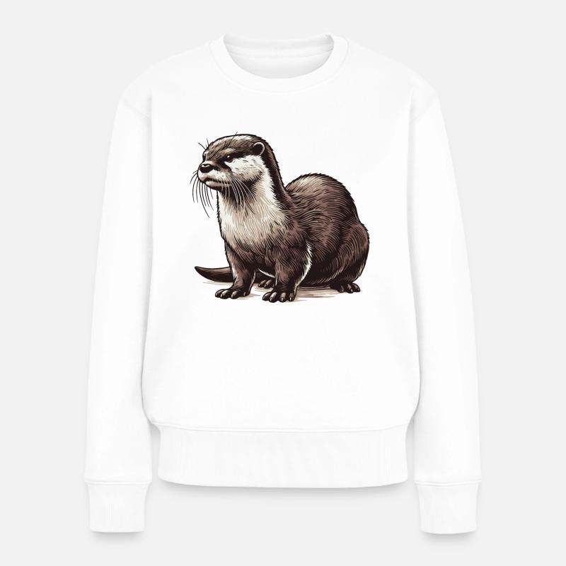 Loutre - Pull Premium bio Femme - blanc