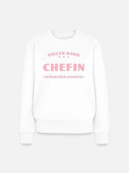 Vielen Dank Beste Chefin Abschied Rentnerin - Frauen Premium Bio Pullover - Weiß