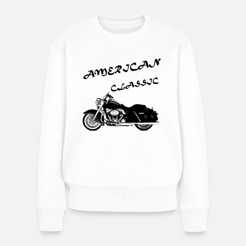 American Classic - Frauen Premium Bio Pullover - Weiß