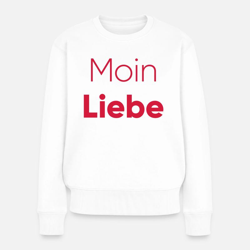 Liebe ist stärker als Hass - Frauen Premium Bio Pullover - Weiß