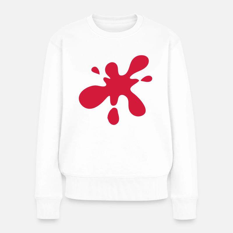 fleck - Frauen Premium Bio Pullover - Weiß