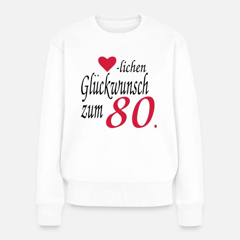 80e anniversaire - Pull Premium bio Femme - blanc
