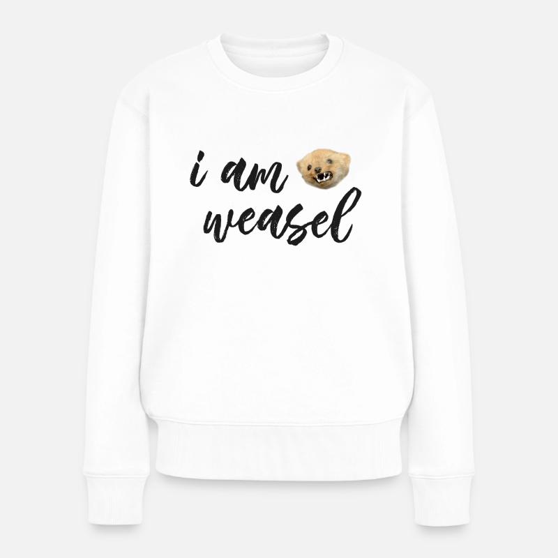 I. M. Weasel / I am Weasel - Frauen Premium Bio Pullover - Weiß