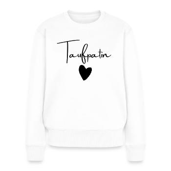 Taufpatin für Patentante - Frauen Premium Bio Pullover - Weiß - Vorne - Julia (174cm)