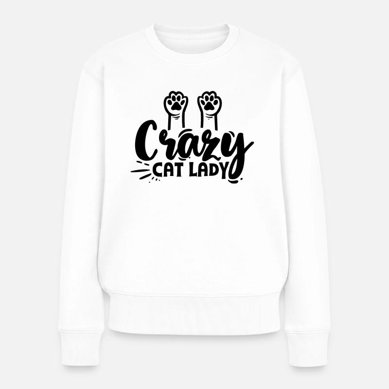 Cat Lover - Pull Premium bio Femme - blanc