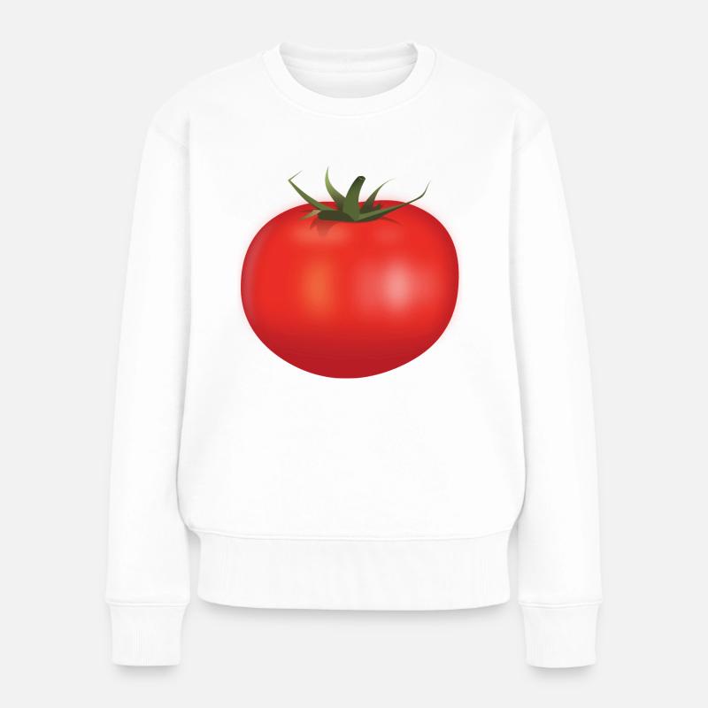 Tomate - Frauen Premium Bio Pullover - Weiß
