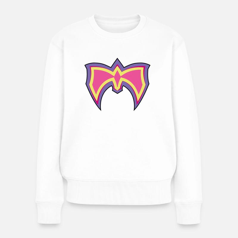 Wrestling 80s - Frauen Premium Bio Pullover - Weiß