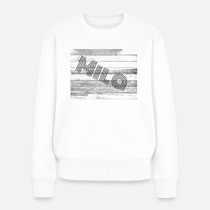 Mila - Frauen Premium Bio Pullover - Weiß