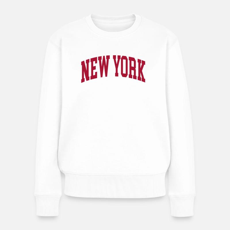 New York - Pull Premium bio Femme - blanc