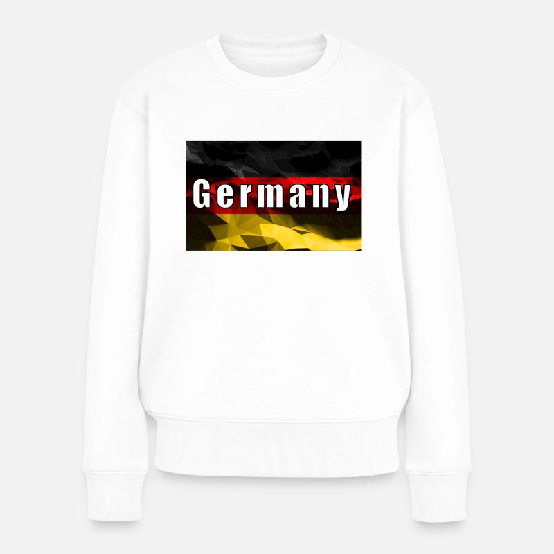 Deutschland _ 01 - Frauen Premium Bio Pullover - Weiß