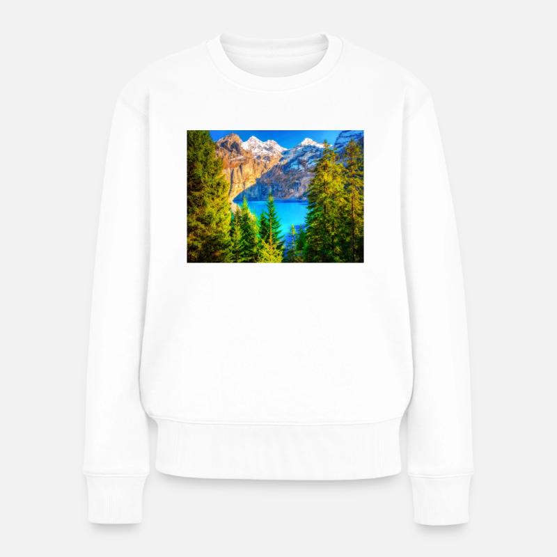 ALPEN PERLE - Frauen Premium Bio Pullover - Weiß