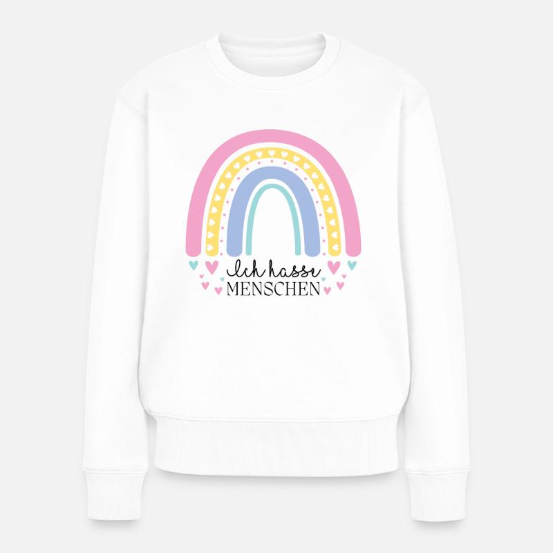 Je déteste les gens - Pull Premium bio Femme - blanc