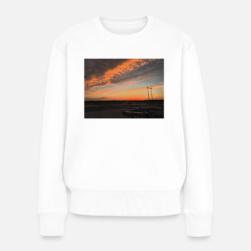 Sundown - Frauen Premium Bio Pullover - Weiß