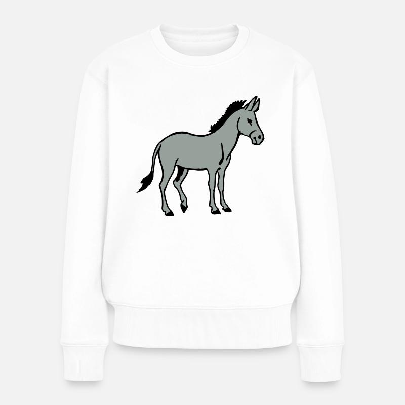 Âne - Pull Premium bio Femme - blanc