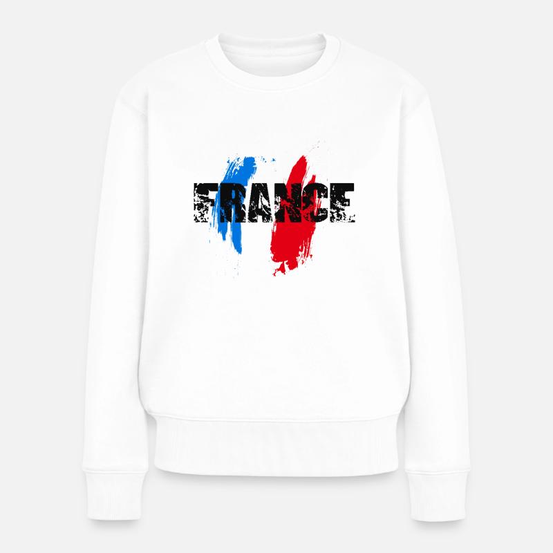 france_noire - Frauen Premium Bio Pullover - Weiß
