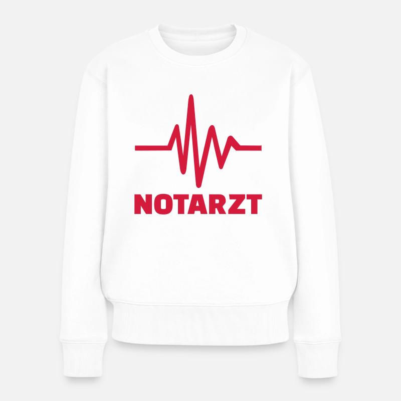 Notarzt - Frauen Premium Bio Pullover - Weiß