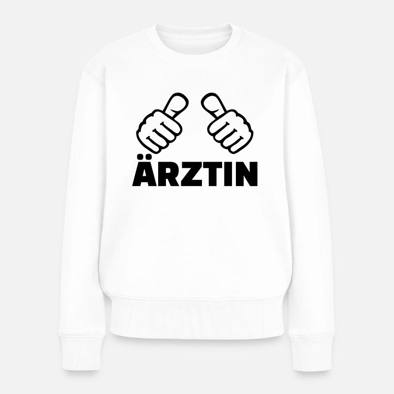 Ärztin - Frauen Premium Bio Pullover - Weiß