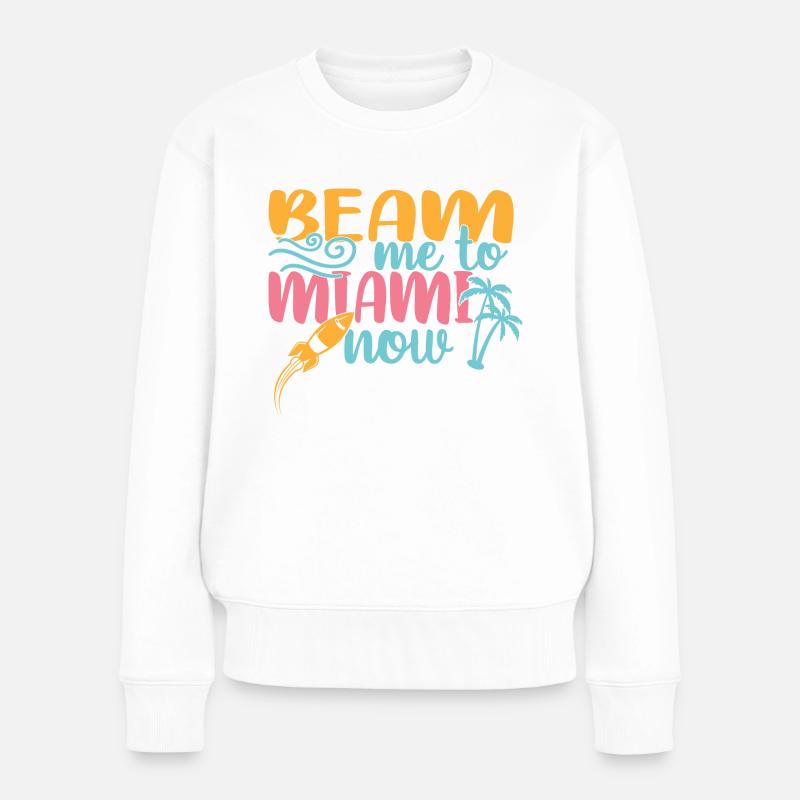 Miami Florida - Frauen Premium Bio Pullover - Weiß