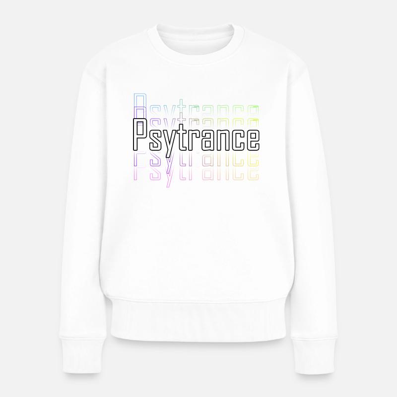 Psytrance - Frauen Premium Bio Pullover - Weiß