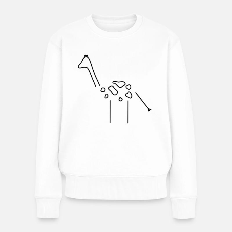 giraffe - Frauen Premium Bio Pullover - Weiß