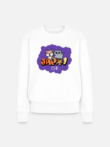 Mimi, die Tierverrückte - Frauen Premium Bio Pullover - Weiß