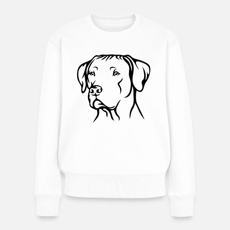 Rhodesian Ridgeback - Frauen Premium Bio Pullover - Weiß