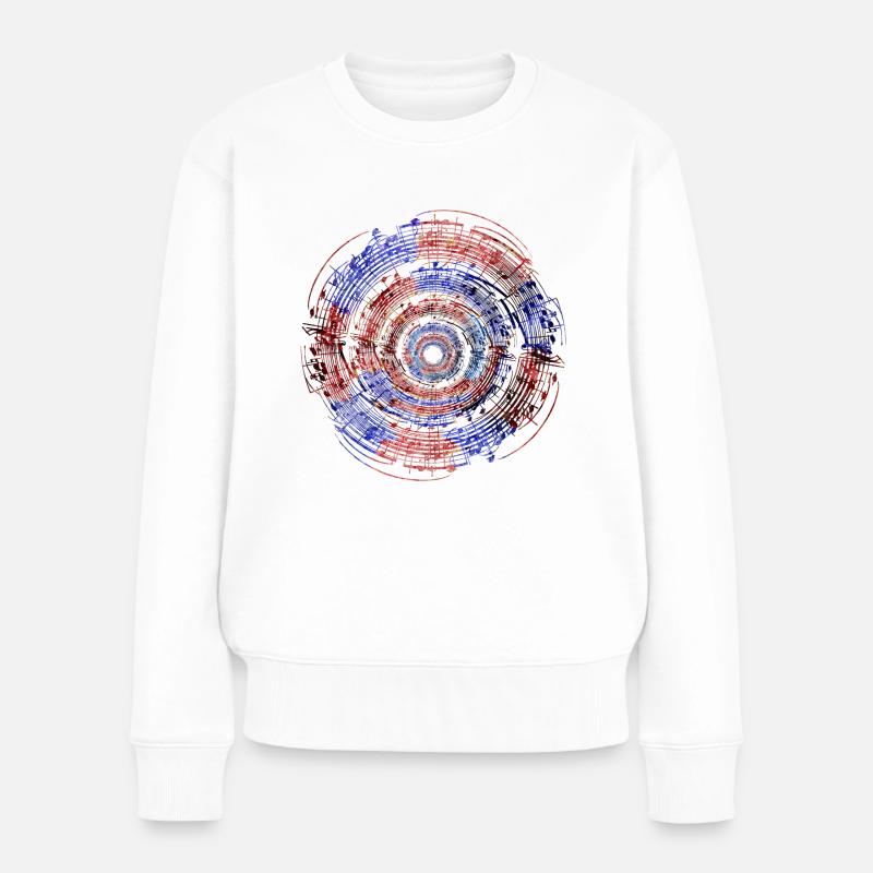 Notenkreis - Frauen Premium Bio Pullover - Weiß