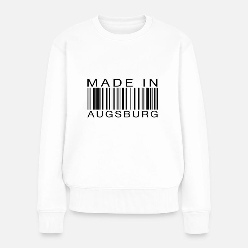 Made in Augsburg - Frauen Premium Bio Pullover - Weiß
