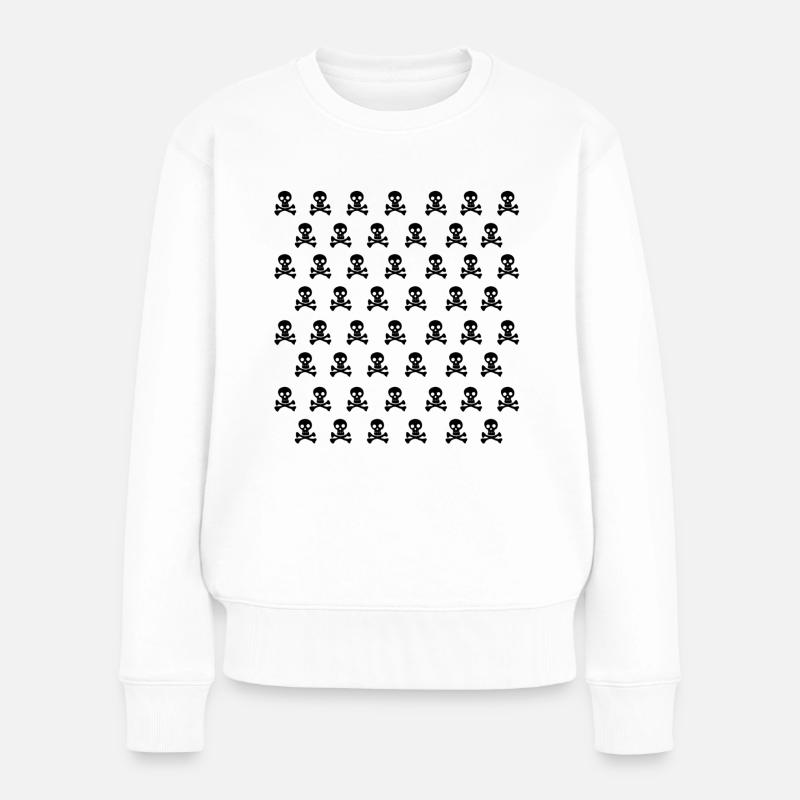 Emo Skull - Pull Premium bio Femme - blanc