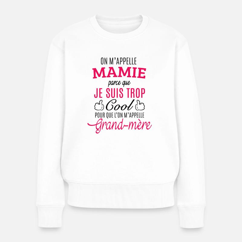 Mamie cool - Pull Premium bio Femme - blanc