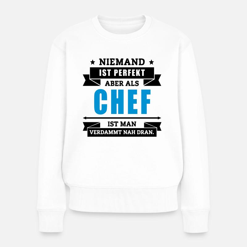Funshirt Chef - Frauen Premium Bio Pullover - Weiß